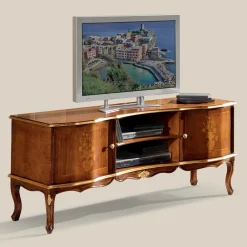 Viadurini Classic Tv-Möbel-TV-Ständer aus Nussholz im klassischen Stil Made in Italy - Prince