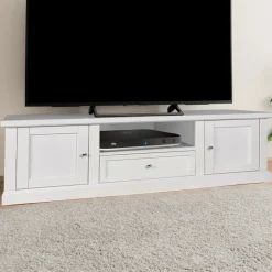 Viadurini Classic Tv-Möbel-TV-Ständer mit 2 Türen, 1 Schublade und 1 offenem Fach Made in Italy – Forseti