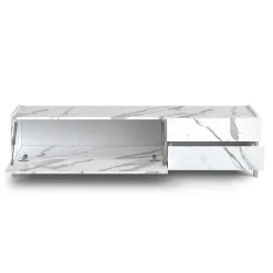 Viadurini Living Tv-Möbel-TV-Ständer mit Melamin-Marmor-Finish, hergestellt in Italien – Zink