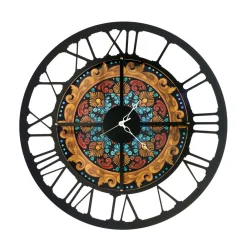 Viadurini Time Design Wanduhren-Uhr aus Eisen in 3 verschiedenen Ausführungen, hergestellt in Italien – Weizen