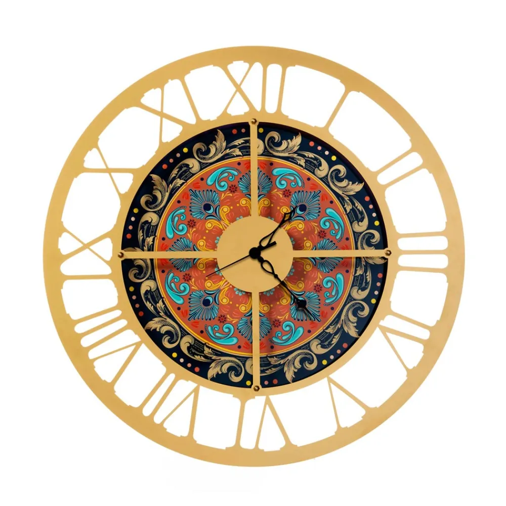 Viadurini Time Design Wanduhren-Uhr aus Eisen in 3 verschiedenen Ausführungen, hergestellt in Italien – Weizen