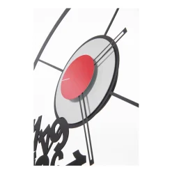 Viadurini Time Design Wanduhren-Uhr aus Eisen mit gefallenen Zahlen, hergestellt in Italien – Widder