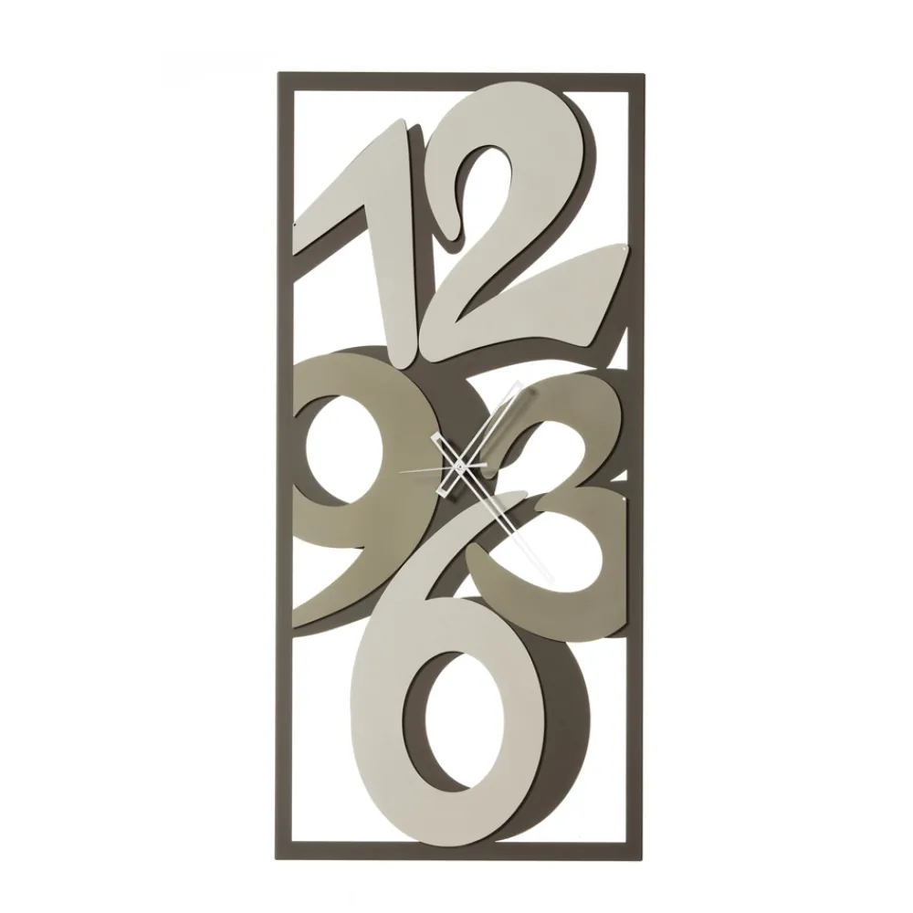 Viadurini Time Design Wanduhren-Uhr aus Eisen mit großen Zahlen, hergestellt in Italien – Aquarium