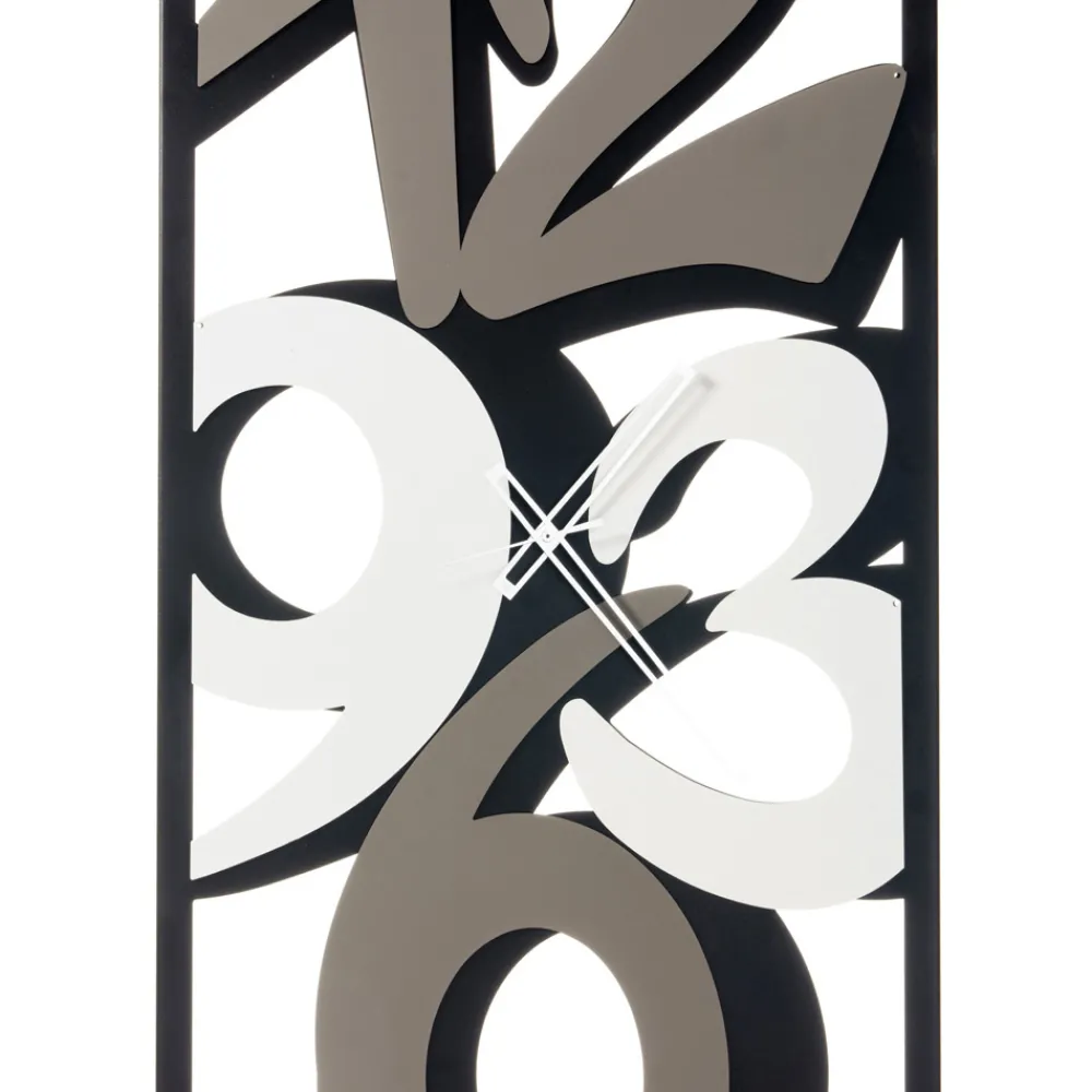 Viadurini Time Design Wanduhren-Uhr aus Eisen mit großen Zahlen, hergestellt in Italien – Aquarium