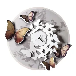 Viadurini Time Design Wanduhren-Uhr mit Schmetterlingsdekoration in verschiedenen Ausführungen, hergestellt in Italien – Manschettenknöpfe