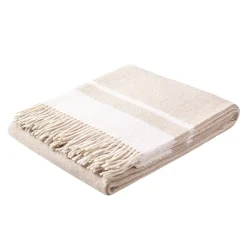 Viadurini Textile Plaid-Ultraweiches und flauschiges Plaid aus Wollmischung, hergestellt in Italien – Caldoso