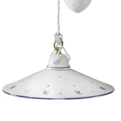 Ferroluce Pendelleuchten Vintage-Ups and Down Pendelleuchte aus dekorierter Keramik 2 Größen - Asti