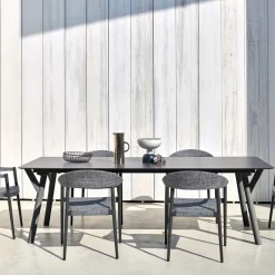 Varaschin Ausziehbare Gartentische-Link moderner ausziehbarer Gartentisch, H 75 cm