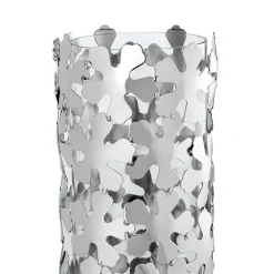 Viadurini Decor Deko Vasen-Vase aus silbernem Metall und Glas Elegantes zylindrisches Design mit Blumen - Megghy