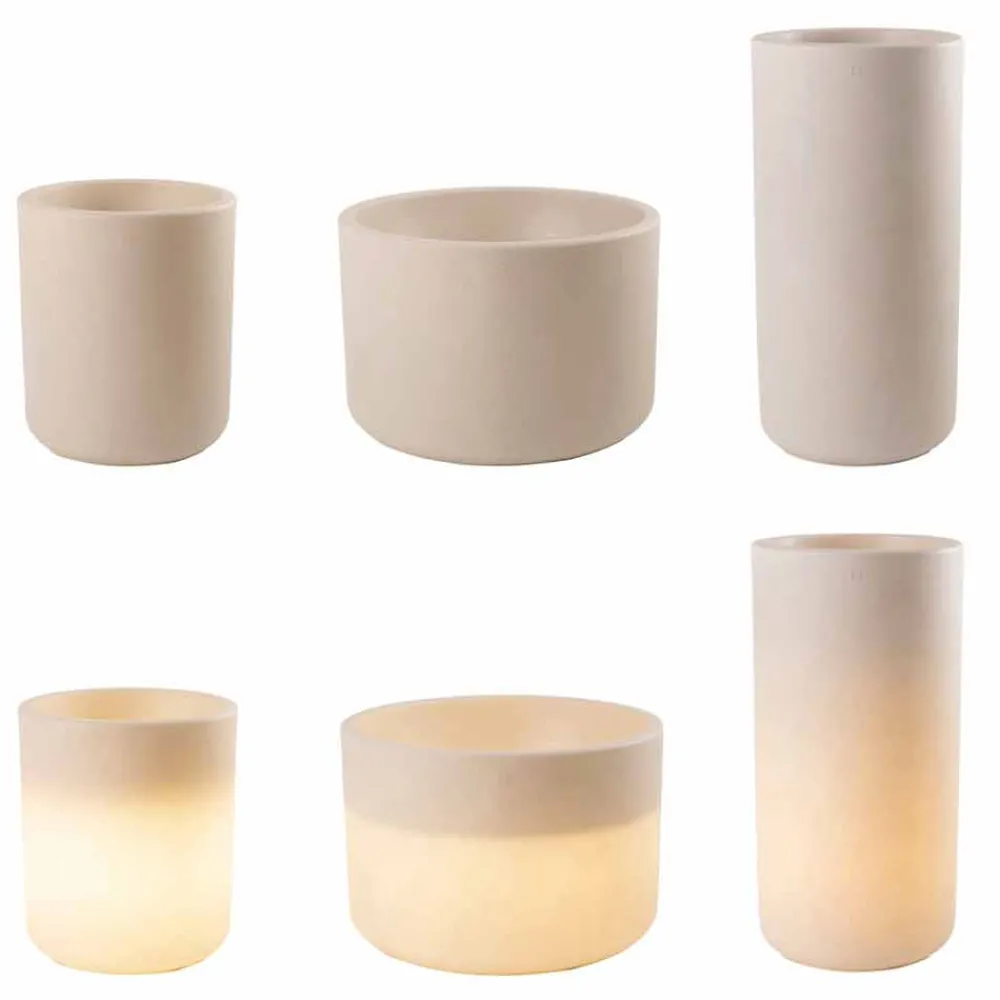 Viadurini Lighting Lichtmöbel-Vase mit Garten- oder Innenbeleuchtung, modernes Design - Cilindrostar