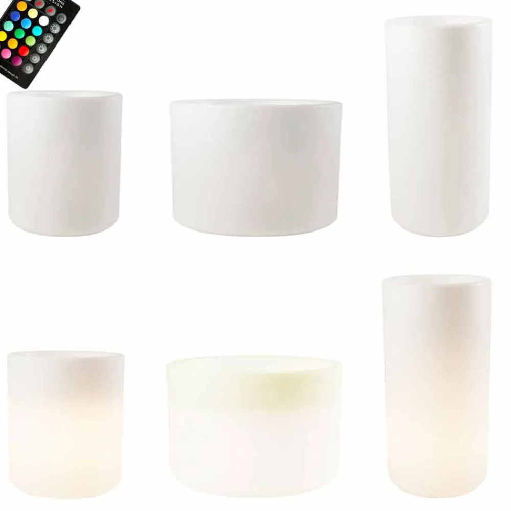 Viadurini Lighting Lichtmöbel-Vase mit Solarbeleuchtung oder LED-Design für drinnen oder draußen - Cilindrostar