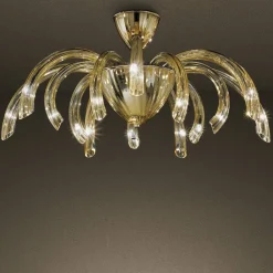 Viadurini Lighting Moderne Deckenleuchten-Venezianische Deckenlampe aus Glas und Metall, handgefertigt in Italien - Jason