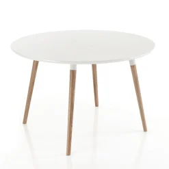 Viadurini Living Ausziehbare Esstische-Verlängerbarer Holztisch mit matt weißer Tischplatte Ian