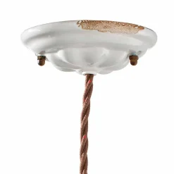 Ferroluce Pendelleuchten Vintage-Verstellbare Deckenleuchte aus Keramik und Metall Alayna