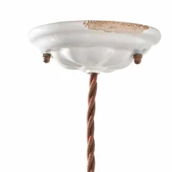 Ferroluce Pendelleuchten Vintage-Verstellbare Deckenleuchte aus Keramik und Metall Alayna