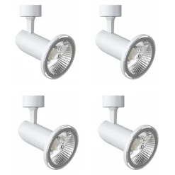 Viadurini Lighting Moderne Deckenleuchten-Verstellbare Deckenleuchte aus weißem Aluminium, 4 Stück - Lazzaro