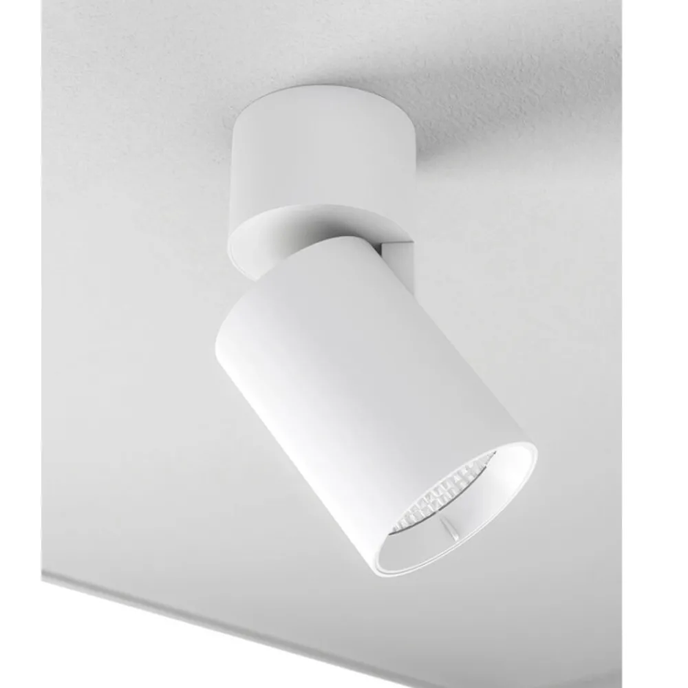 Viadurini Lighting Moderne Deckenleuchten-Verstellbare LED-Deckenleuchte aus weißem oder schwarzem Aluminium - Point