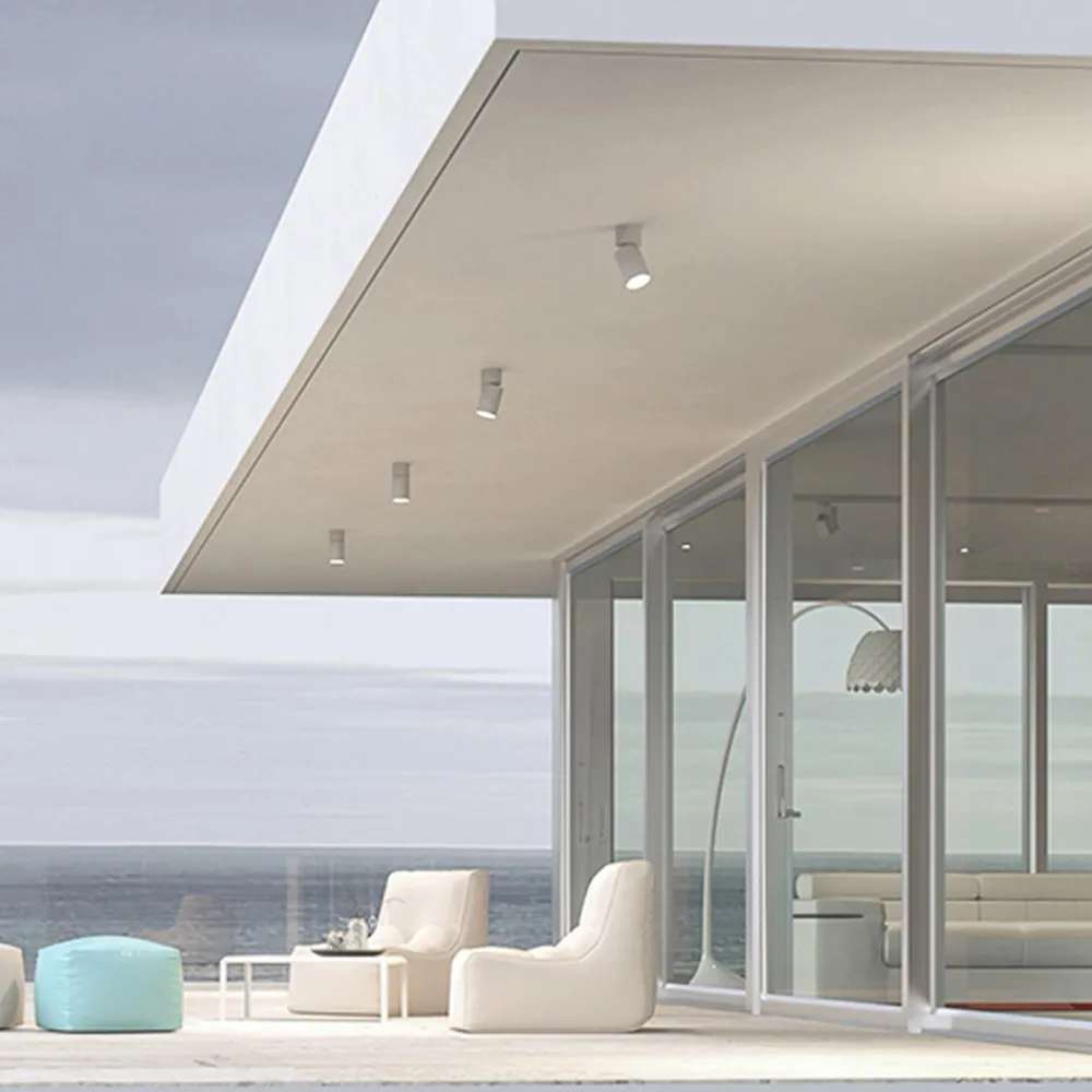 Viadurini Lighting Moderne Deckenleuchten-Verstellbare LED-Deckenleuchte aus weißem oder schwarzem Aluminium - Point