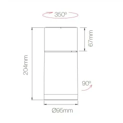 Viadurini Lighting Moderne Deckenleuchten-Verstellbare LED-Deckenleuchte aus weißem oder schwarzem Aluminium - Point