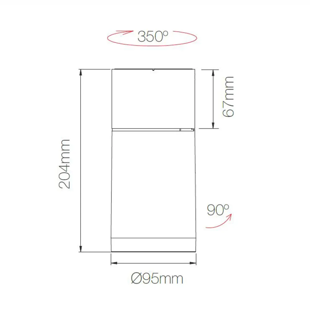 Viadurini Lighting Moderne Deckenleuchten-Verstellbare LED-Deckenleuchte aus weißem oder schwarzem Aluminium - Point