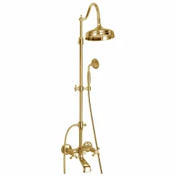 Viadurini Taps Duschsäulen-Verstellbare Messing-Duschsäule mit Made in Italy Bath Group - Fedrio