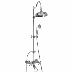 Viadurini Taps Duschsäulen-Verstellbare Messing-Duschsäule mit Made in Italy Bath Group - Fedrio