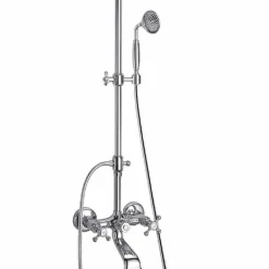 Viadurini Taps Duschsäulen-Verstellbare Messing-Duschsäule mit Made in Italy Bath Group - Fedrio