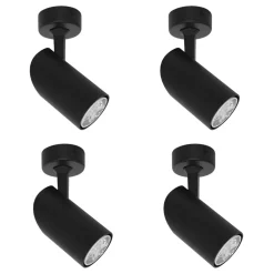 Viadurini Lighting Moderne Deckenleuchten-Verstellbare Spotlight Deckenleuchte aus weißem oder schwarzem Aluminium 4 Stück - Lazzaro