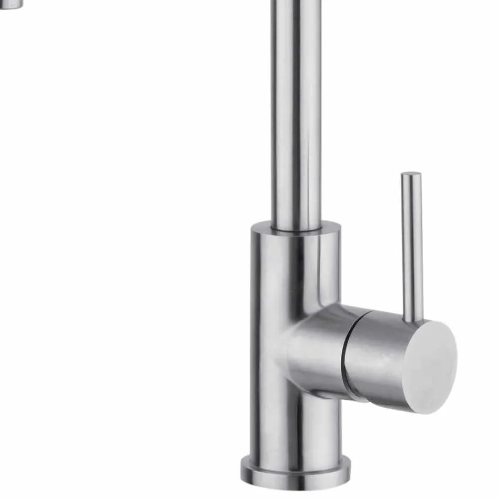 Viadurini Taps Küchenarmaturen-Verstellbarer Edelstahl-Spülbeckenmischer Made in Italy - Lilio