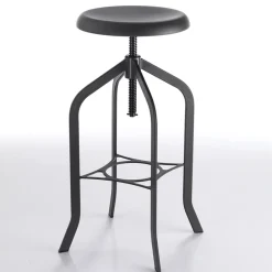 Viadurini Living Küchenhocker-Verstellbarer Küchenhocker aus mattem Gunmetal - Dorello