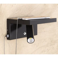 Viadurini Lighting Moderne Wandleuchten-Verstellbarer LED-Wandstrahler aus Aluminium mit USB-Anschlüssen - Alena