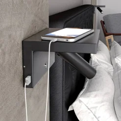 Viadurini Lighting Moderne Wandleuchten-Verstellbarer LED-Wandstrahler aus Aluminium mit USB-Anschlüssen - Alena