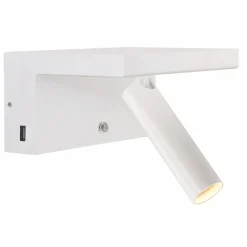 Viadurini Lighting Moderne Wandleuchten-Verstellbarer LED-Wandstrahler aus Aluminium mit USB-Anschlüssen - Alena