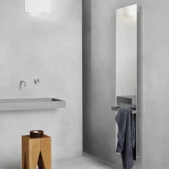 Viadurini Radiators Heizkörper Elektrisch-Vertikale elektrische Strahlungsplatte in Edelstahl Reflex Design 1000 W - Eis