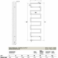 Scirocco H Heizkörper Hydraulisch-Vertikaler Heizkörper hydraulisch in modernem Design Snake