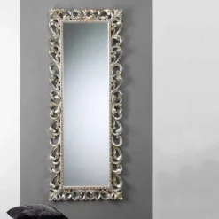Viadurini Classic Standspiegel|Wandspiegel-vertikaler Wandspiegel mit Spiegelrahmen in Altsilber Paris