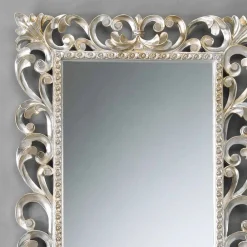 Viadurini Classic Standspiegel|Wandspiegel-vertikaler Wandspiegel mit Spiegelrahmen in Altsilber Paris