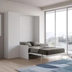 Viadurini Night Design Klappbett-Vertikales französisches Klappbett mit Sofa und Säule - Magiccompare