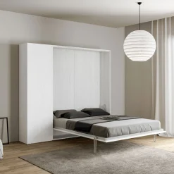 Viadurini Night Design Klappbett-Vertikales Klappbett für Doppelbett mit Säule - Magiccompare