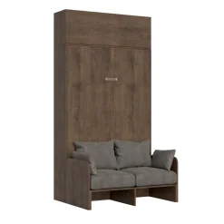 Viadurini Night Design Klappbett-Vertikales Klappbett mit Sofa und Wandeinheit - Magiccompare