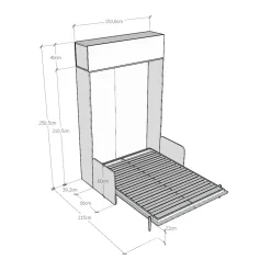 Viadurini Night Design Klappbett-Vertikales Klappbett mit Sofa und Wandeinheit - Magiccompare