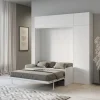 Viadurini Night Design Klappbett-Vertikales Schrankbett mit Sofa, Wandeinheit und Säule - Magiccompare