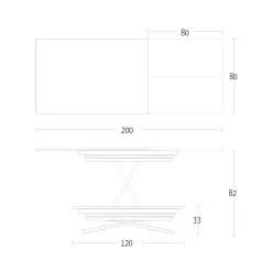 Viadurini Living Tisch Höhenverstellbar-Verwandelbarer Couchtisch mit verstellbarer Höhe bis zu 82 cm, hergestellt in Italien – Rad