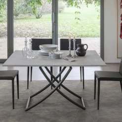 Viadurini Living Tisch Höhenverstellbar-Verwandelbarer Couchtisch in Esstisch aus Holz Made in Italy - Aikido