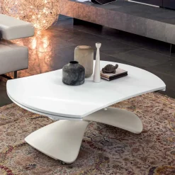 Viadurini Living Tisch Höhenverstellbar-Verwandelbarer Couchtisch aus Metall und Glas Wohnzimmertisch - Giordano