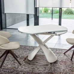 Viadurini Living Tisch Höhenverstellbar-Verwandelbarer Couchtisch aus Metall und Glas Wohnzimmertisch - Giordano