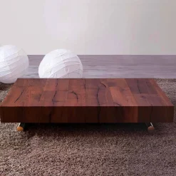 Viadurini Living Tisch Höhenverstellbar-Verwandelnder Couchtisch aus Holz und Metall Made in Italy - Patroclo