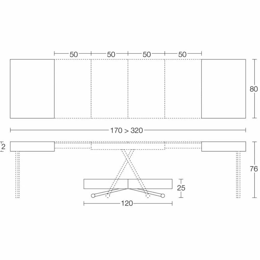 Viadurini Living Tisch Höhenverstellbar-Verwandelnder Couchtisch aus Holz und Schwarzmetall Made in Italy - Niverio
