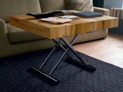 Viadurini Living Tisch Höhenverstellbar-Verwandelnder Couchtisch aus Massivholz Made in Italy - Trabucco