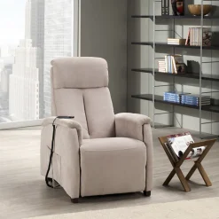 Stile Relax Aufstehsessel Und Massagesessel-Via Venezia motorisierter Liftsessel mit zwei Motoren, hergestellt in Italien